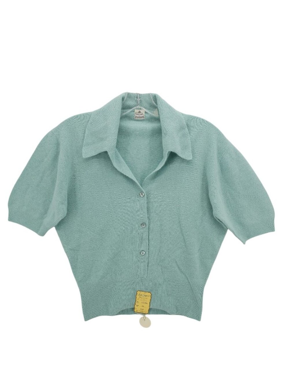 NWT LUISA SPAGNOLI Deadstock Vintage 1950s Anglomere Blue Knit Top Size 46